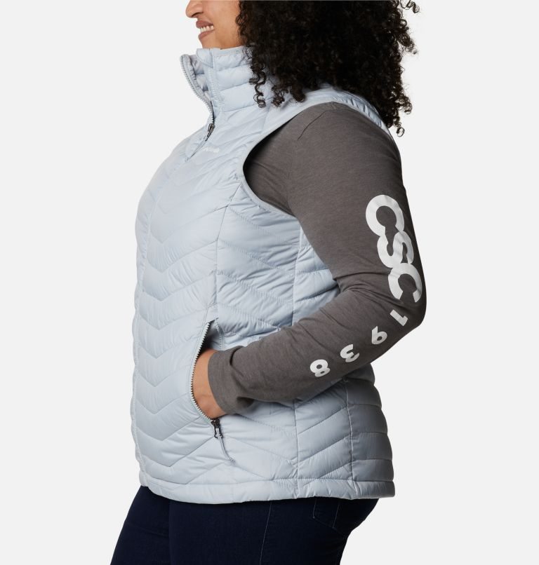 Women's Columbia Powder Lite Vest Light Grey | Plus Size CA-XCL03